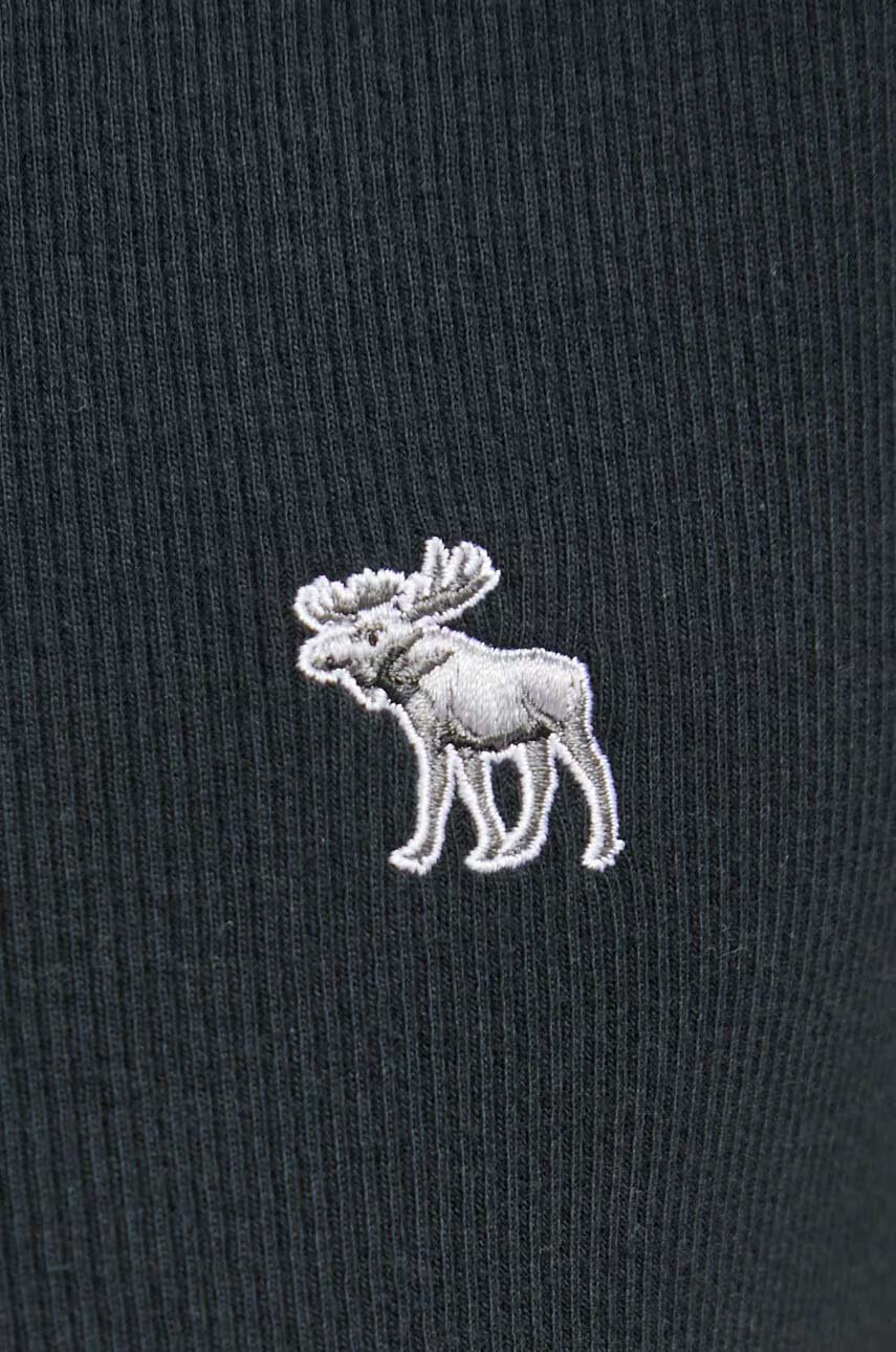 Abercrombie & Fitch Тениска в черно - Pepit.bg