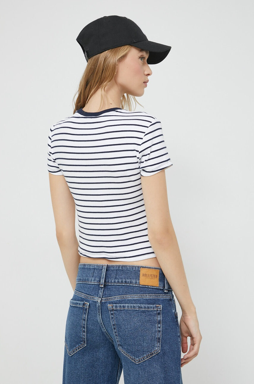 Abercrombie & Fitch Тениска в бяло - Pepit.bg