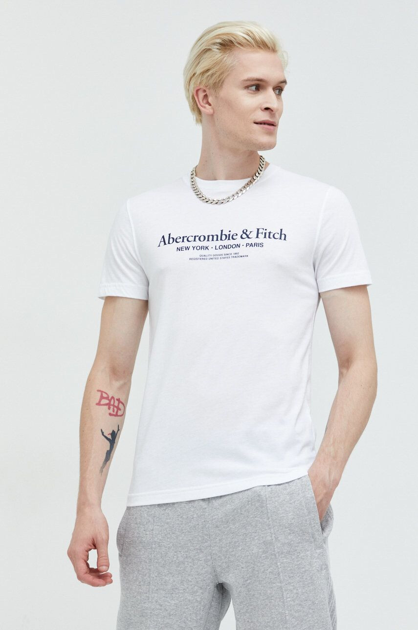 Abercrombie & Fitch Тениска в бяло - Pepit.bg