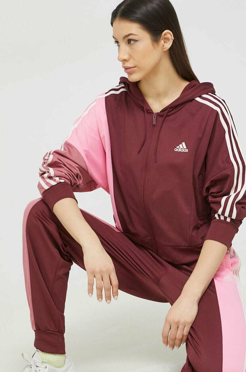 adidas Анцуг дамски в бордо - Pepit.bg