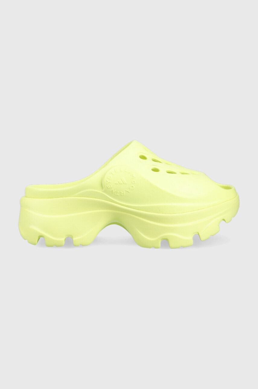 adidas by Stella McCartney Чехли x Clog Frozen в зелено с платформа - Pepit.bg