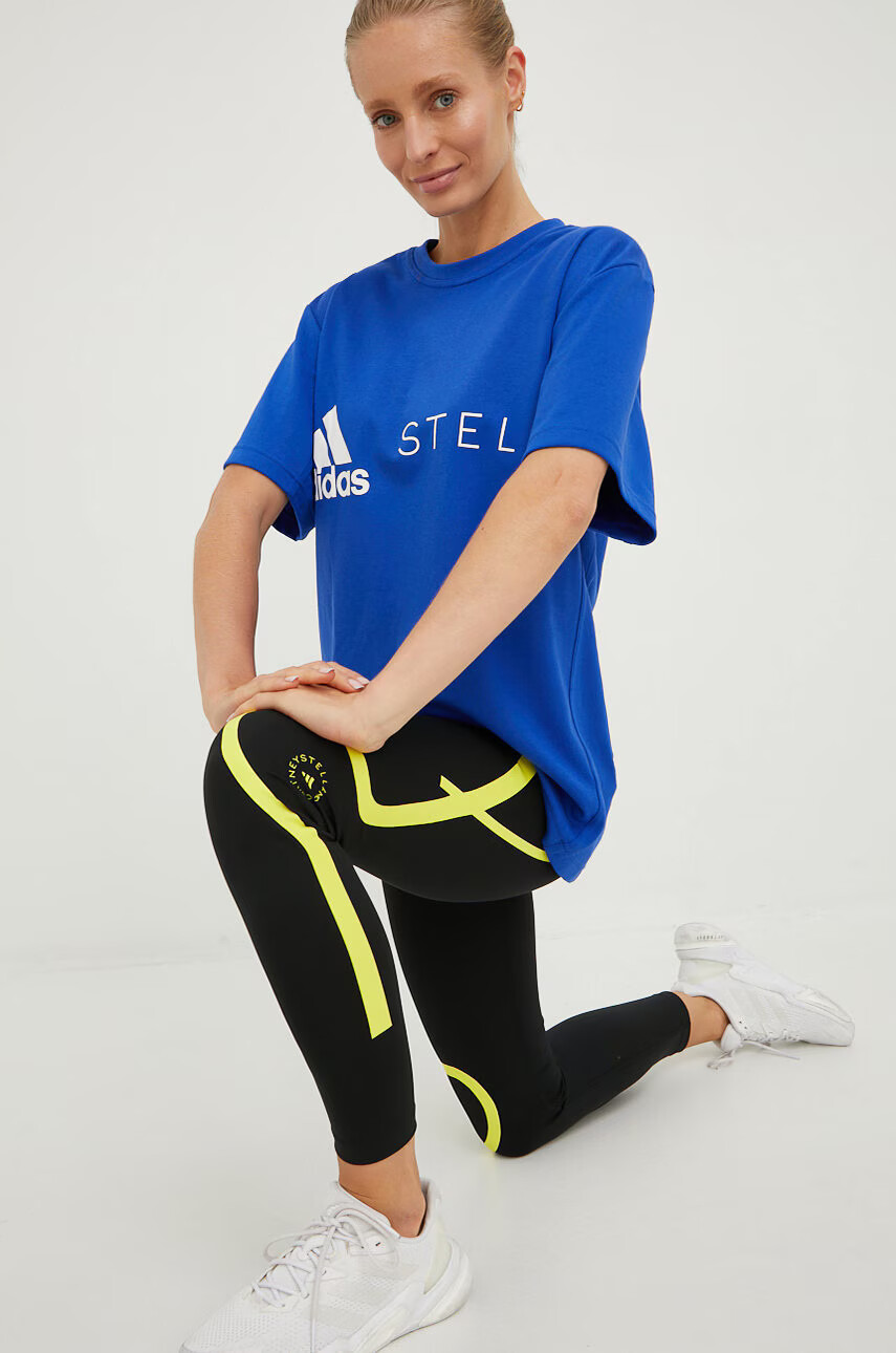 adidas by Stella McCartney Клин за бягане в черно с принт - Pepit.bg