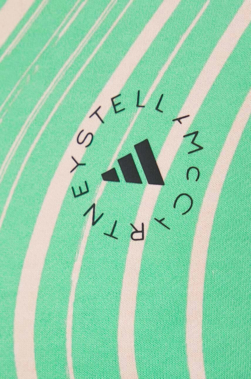 adidas by Stella McCartney Памучен суичър в зелено с десен - Pepit.bg