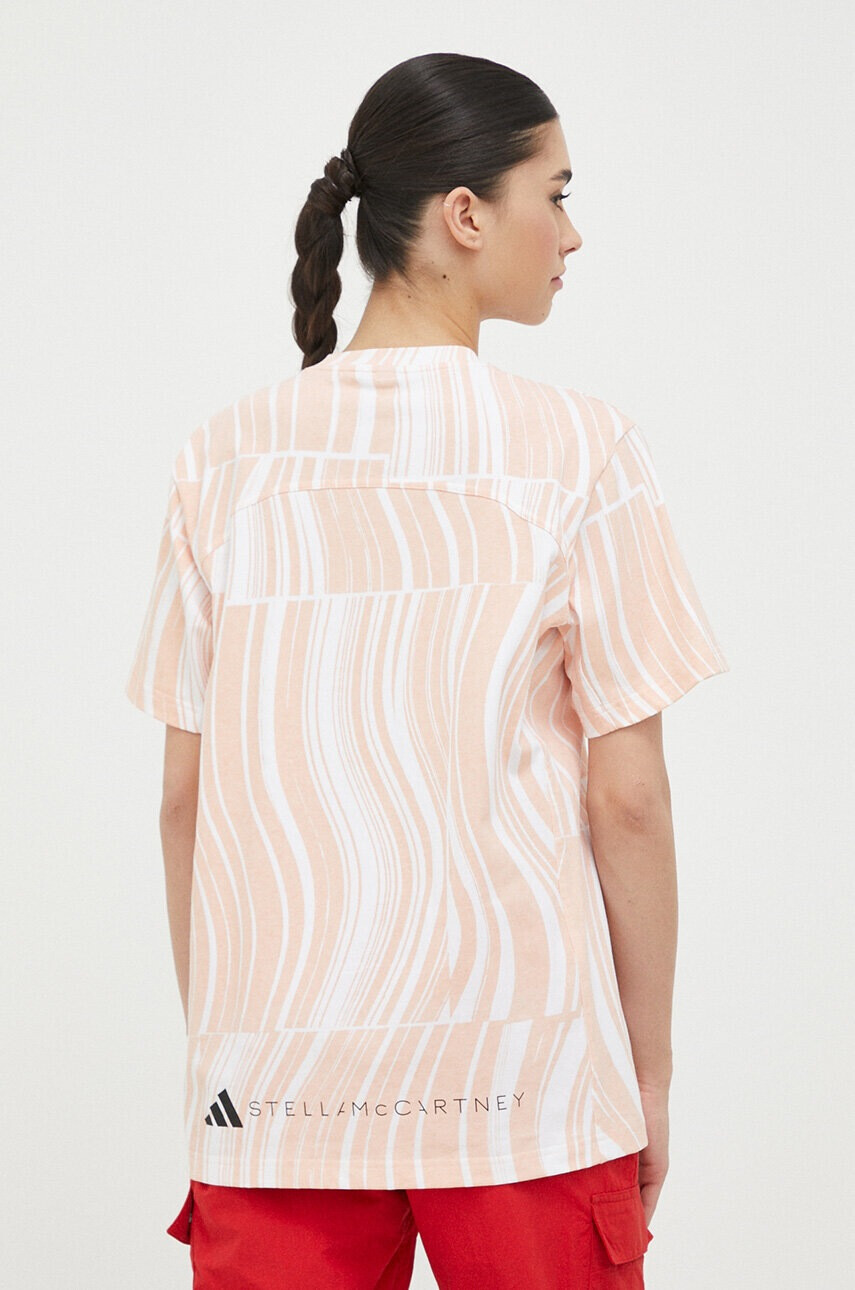 adidas by Stella McCartney Памучна тениска в оранжево - Pepit.bg