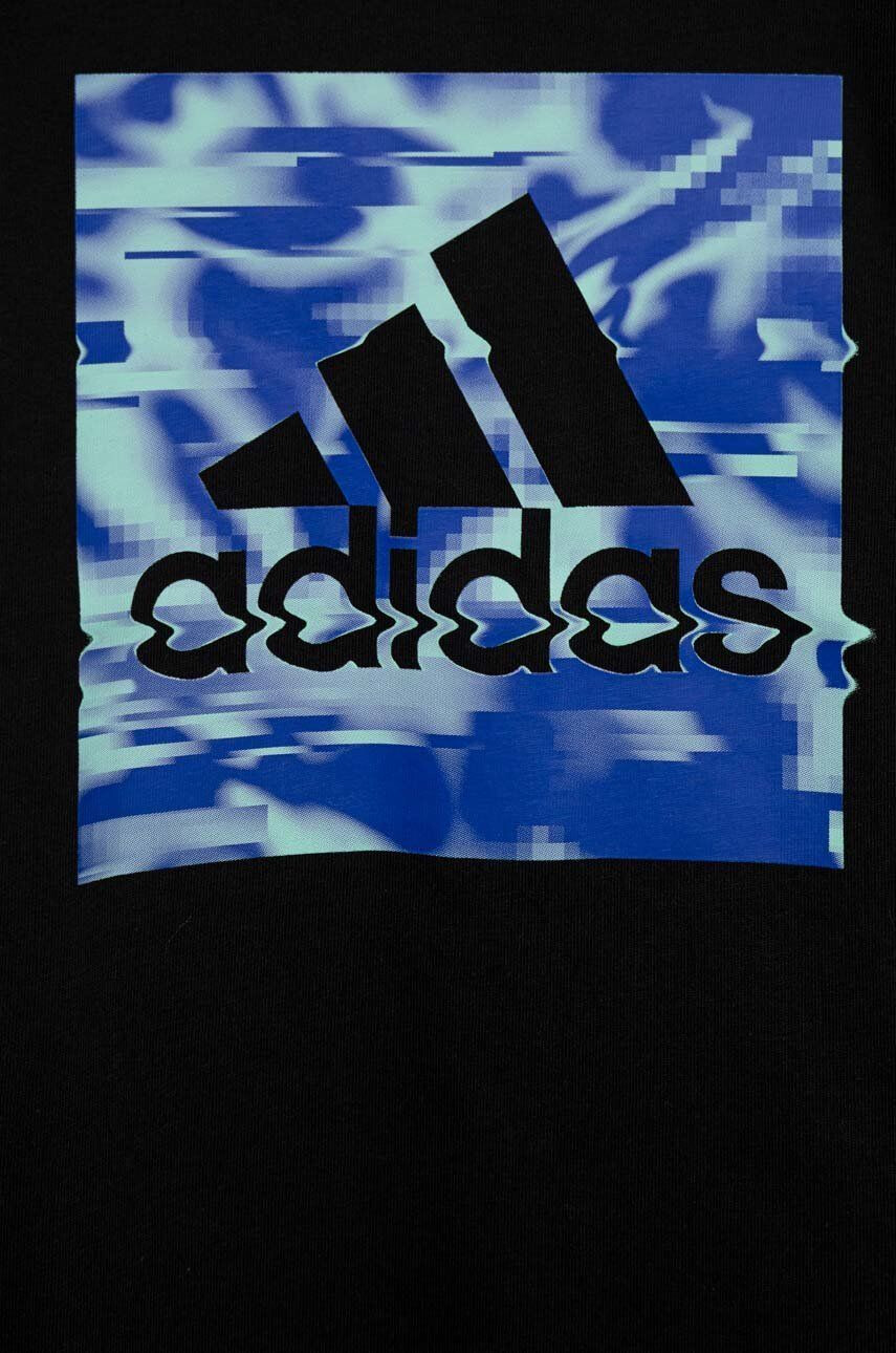 adidas Детска памучна тениска в бяло с принт - Pepit.bg