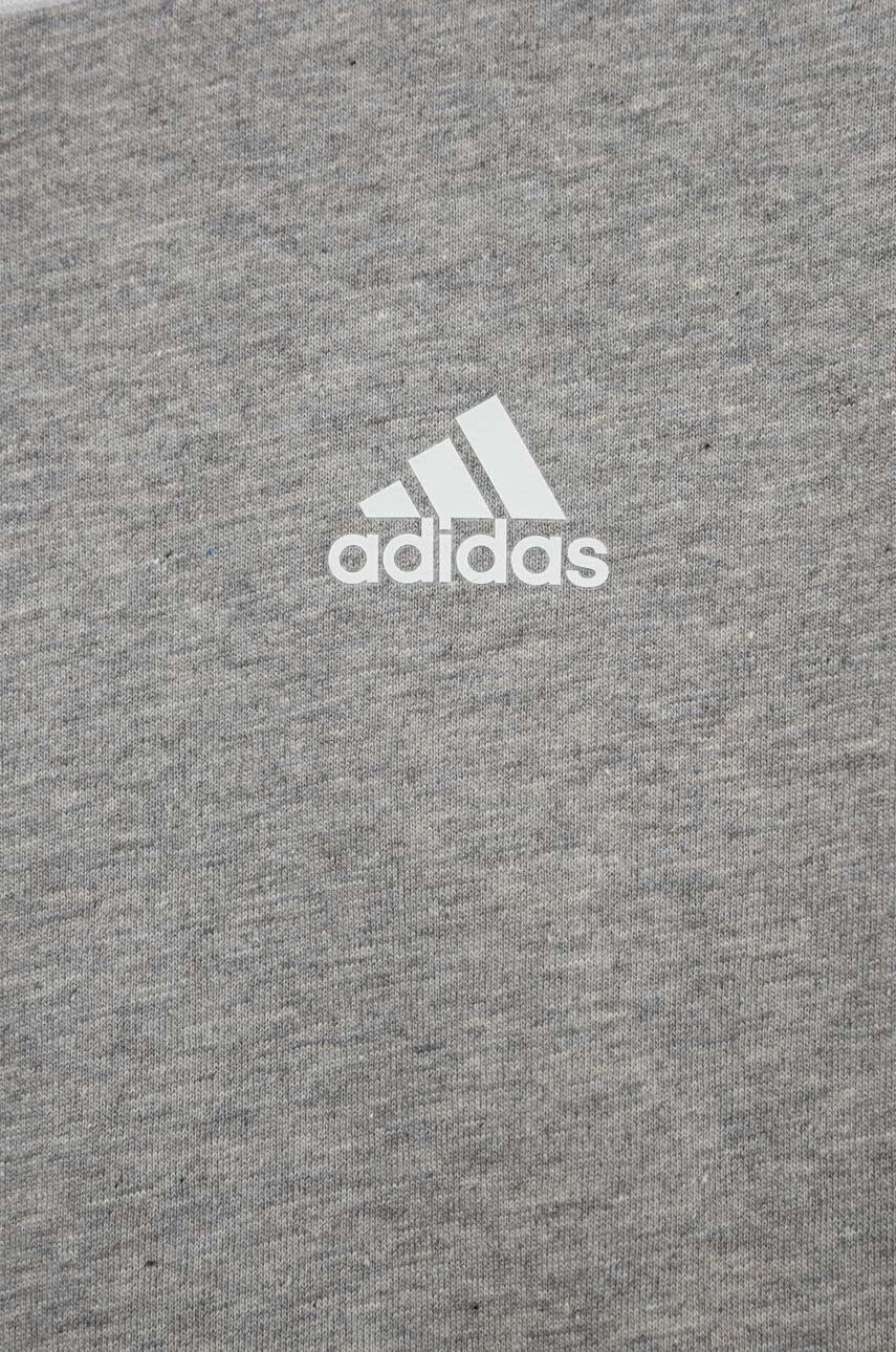 adidas Детска памучна тениска G 3S BF в сиво - Pepit.bg