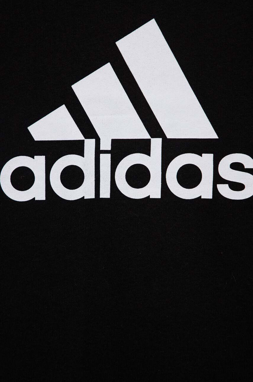 adidas Детска памучна тениска G BL в черно - Pepit.bg