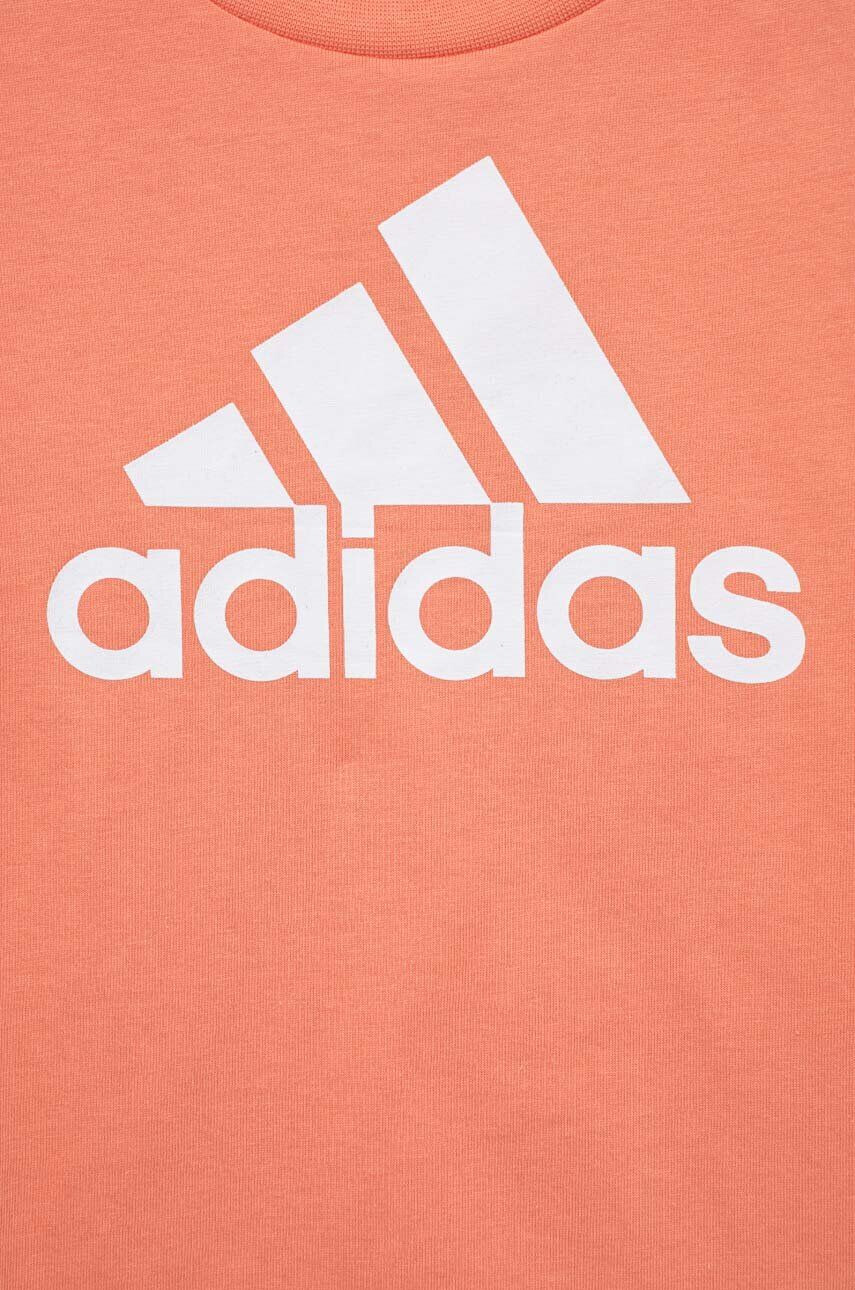 adidas Детска памучна тениска G BL в оранжево - Pepit.bg