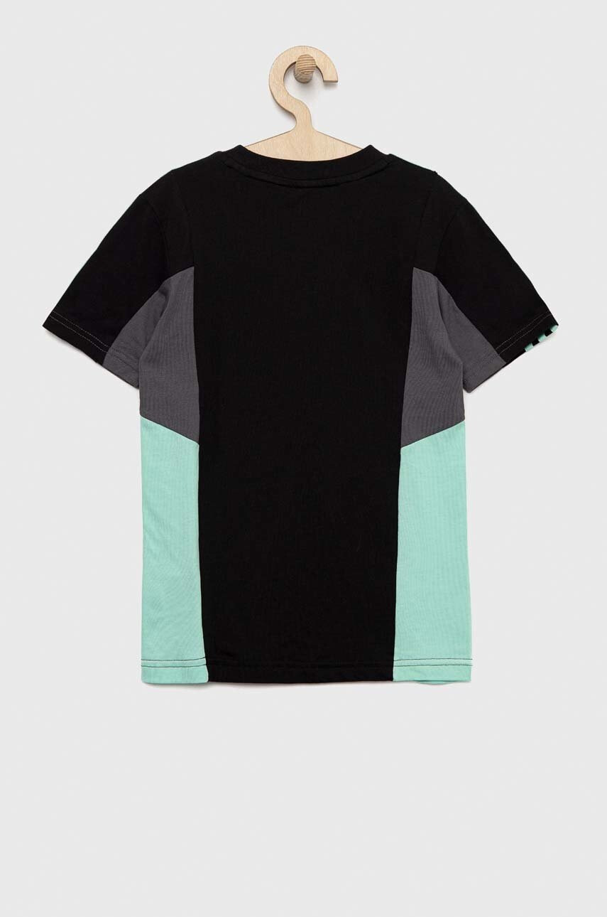 adidas Детска памучна тениска U 3S CB TEE в черно с десен - Pepit.bg