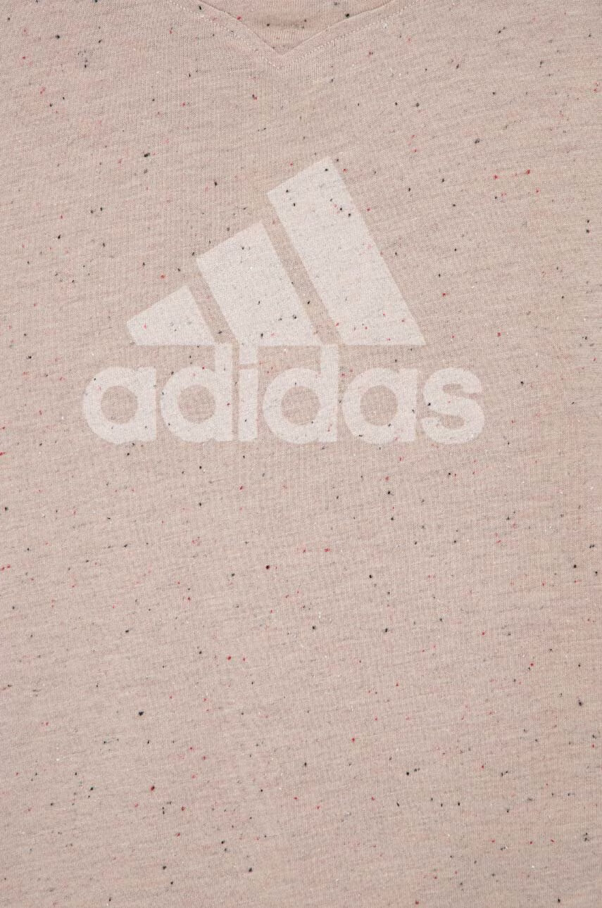 adidas Детска тениска G FI BL в бежово с десен - Pepit.bg