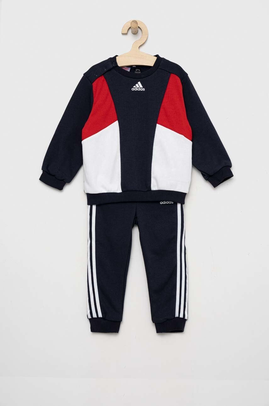 adidas Детски анцуг I 3S CB FT JOG в тъмносиньо - Pepit.bg