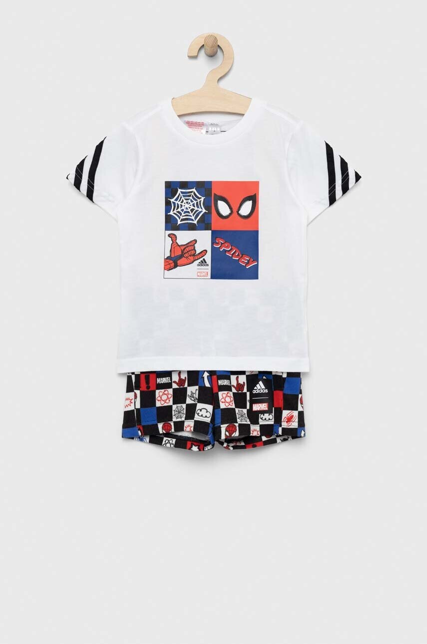 adidas Детски комплект x Marvel в бяло - Pepit.bg