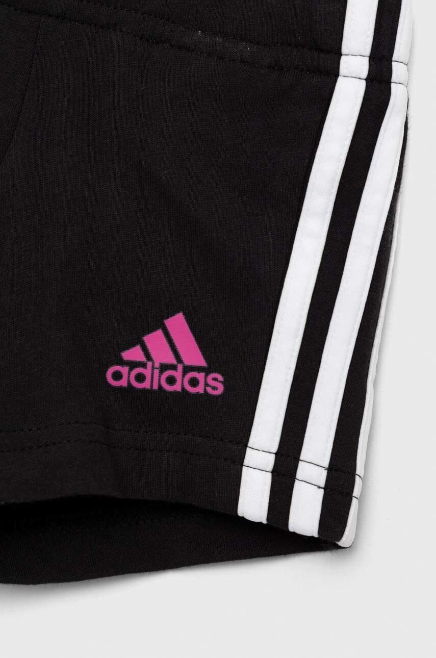 adidas Детски памучен комплект I LIN CO T в сиво - Pepit.bg