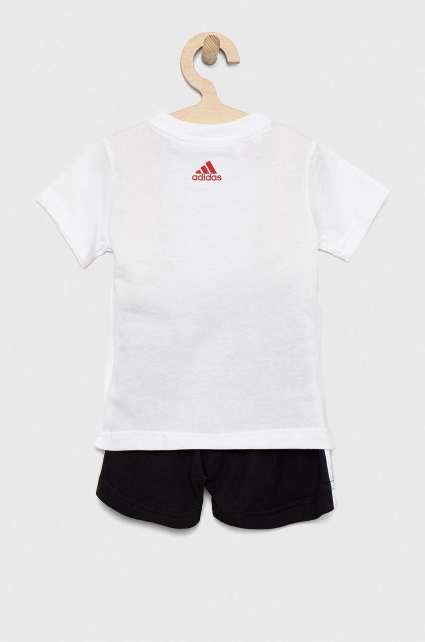 adidas Детски памучен комплект I LIN CO T в бяло - Pepit.bg