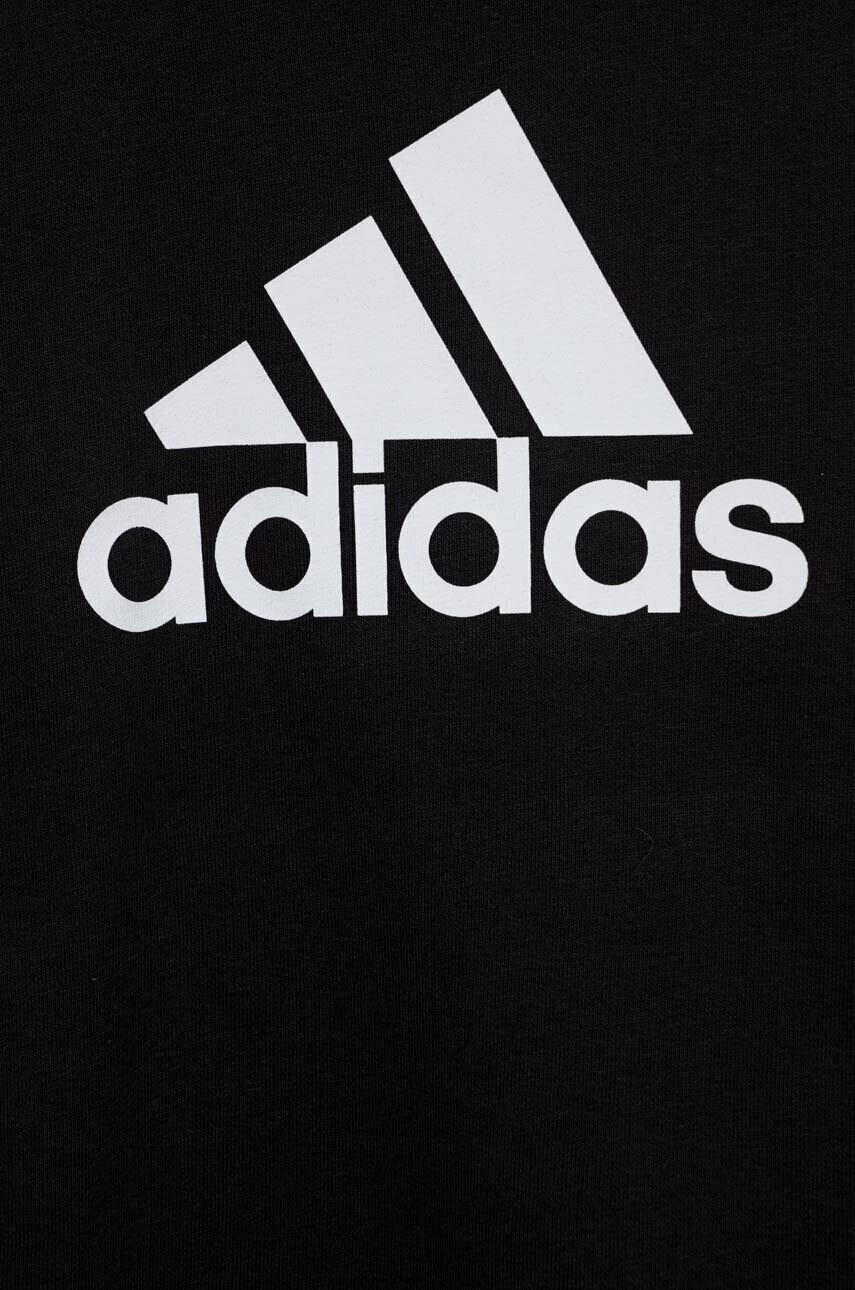 adidas Детски памучен суичър G BL в черно с принт - Pepit.bg