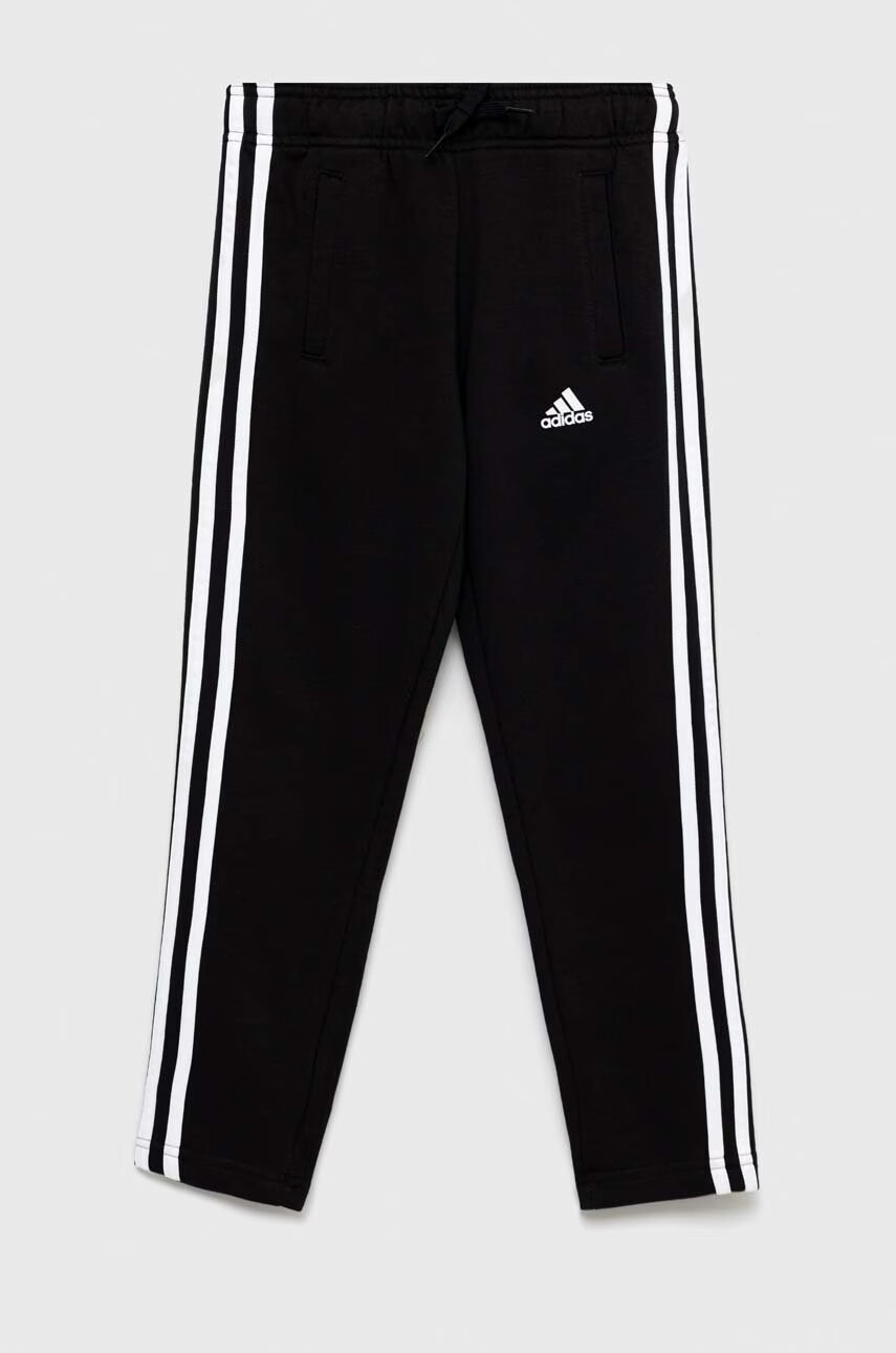 adidas Детски спортен панталон G 3S в черно с десен - Pepit.bg