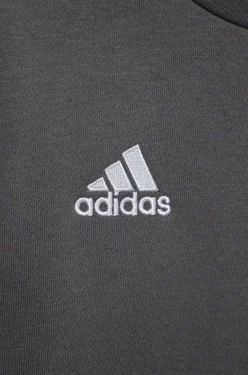adidas Детски суичър в сиво с изчистен дизайн - Pepit.bg