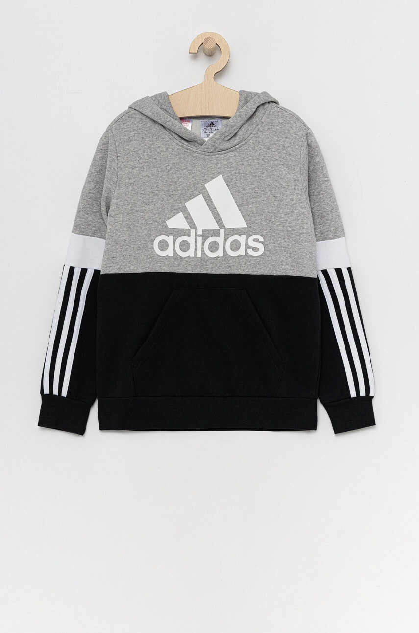 adidas Детски суичър в черно с изчистен дизайн - Pepit.bg