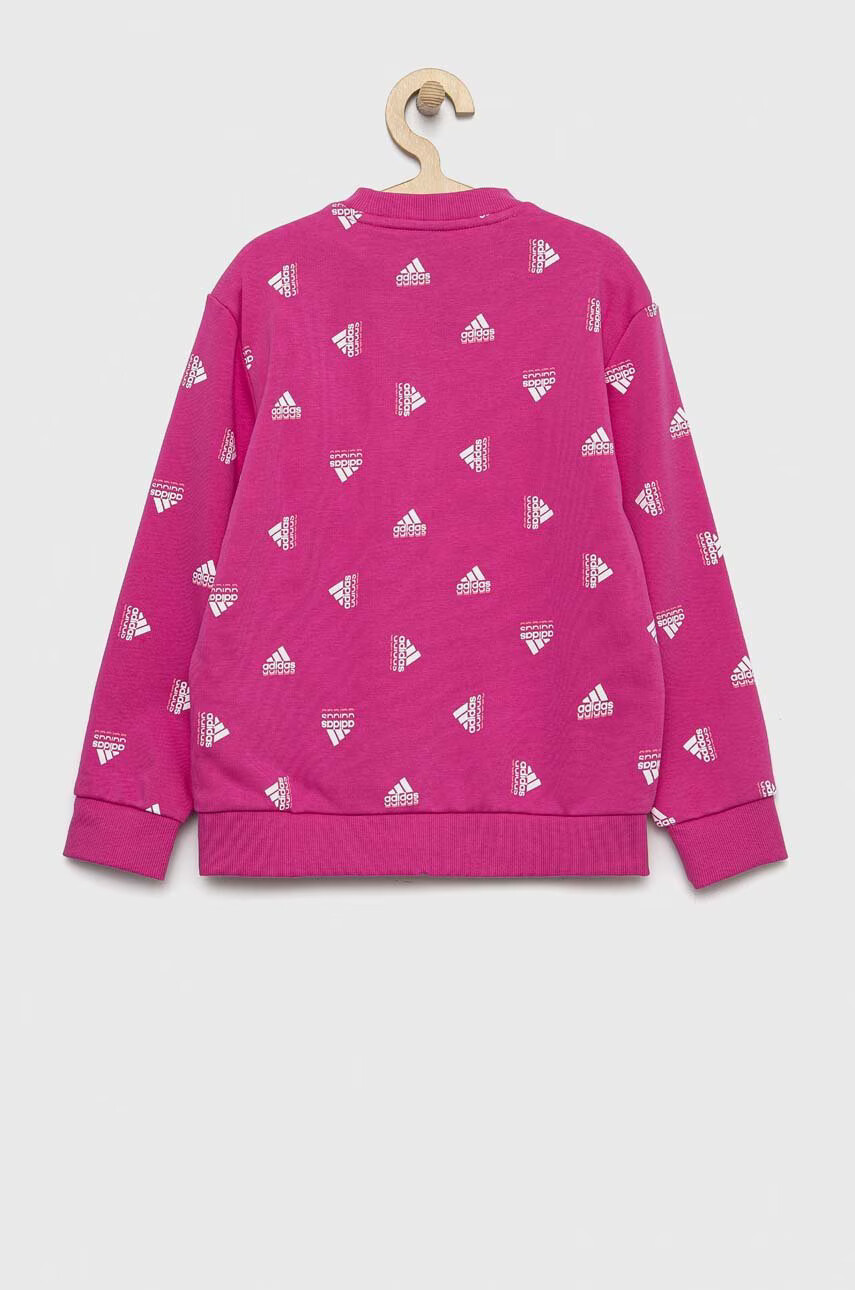 adidas Детски суичър G BLUV в розово с десен - Pepit.bg