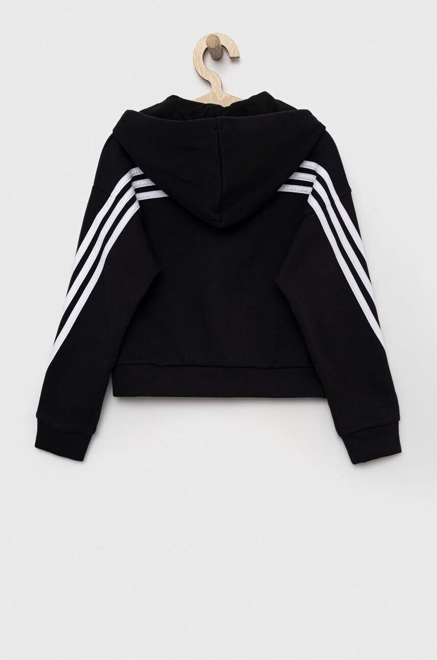 adidas Детски суичър G FI 3S в черно с апликация - Pepit.bg