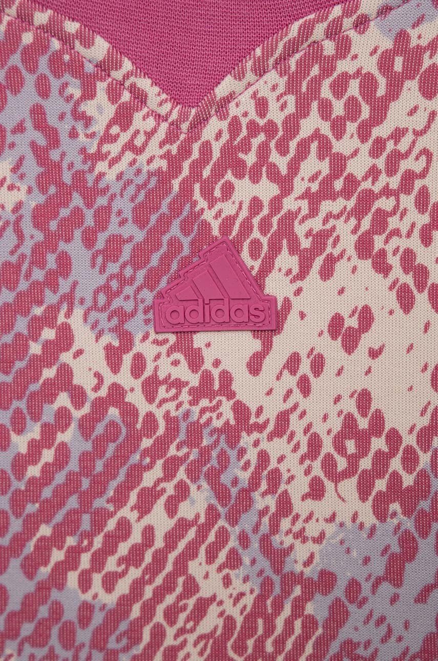 adidas Детски суичър G FI AOP SWT в лилаво с десен - Pepit.bg