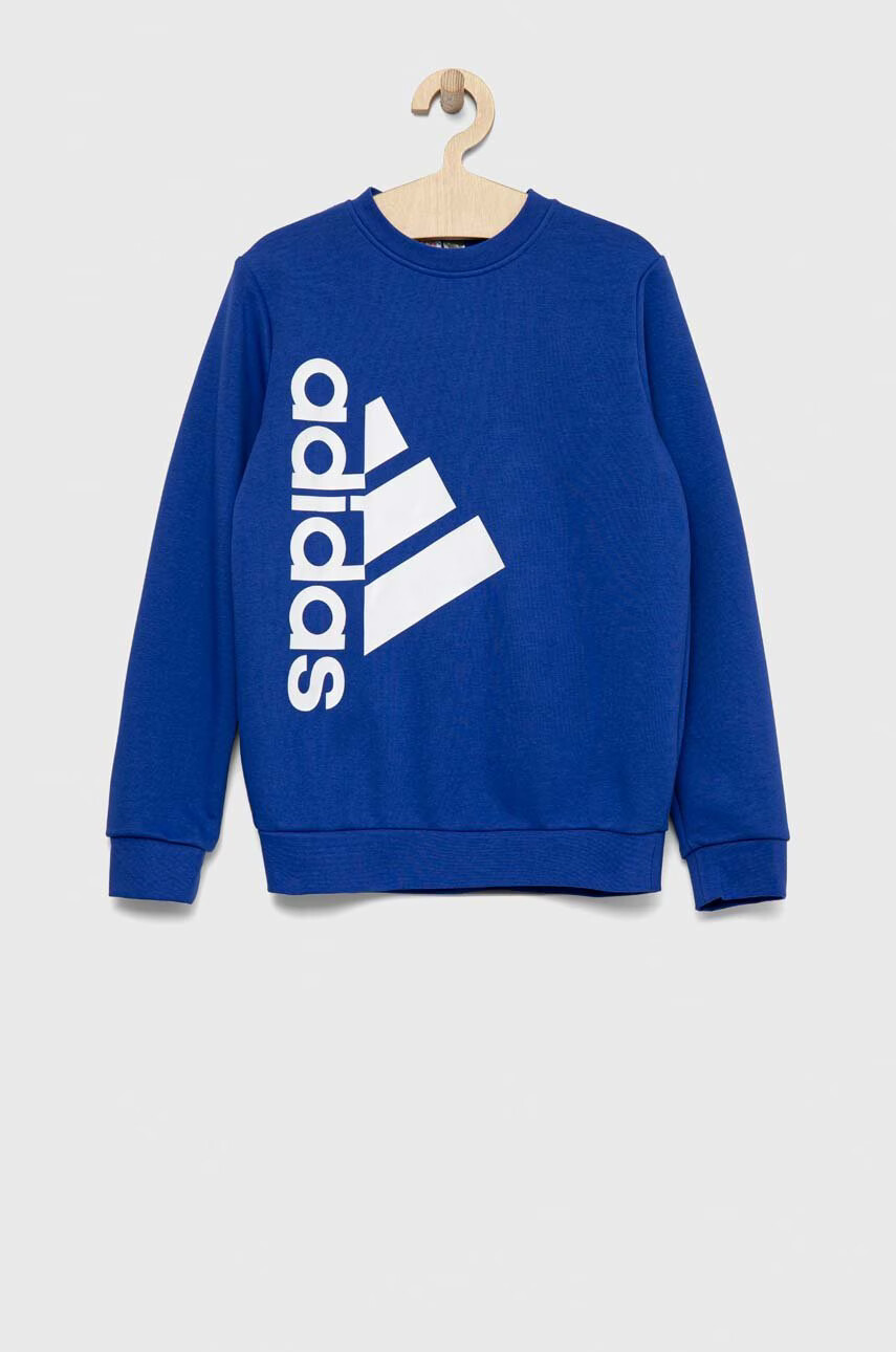 adidas Детски суичър LK в синьо с принт - Pepit.bg