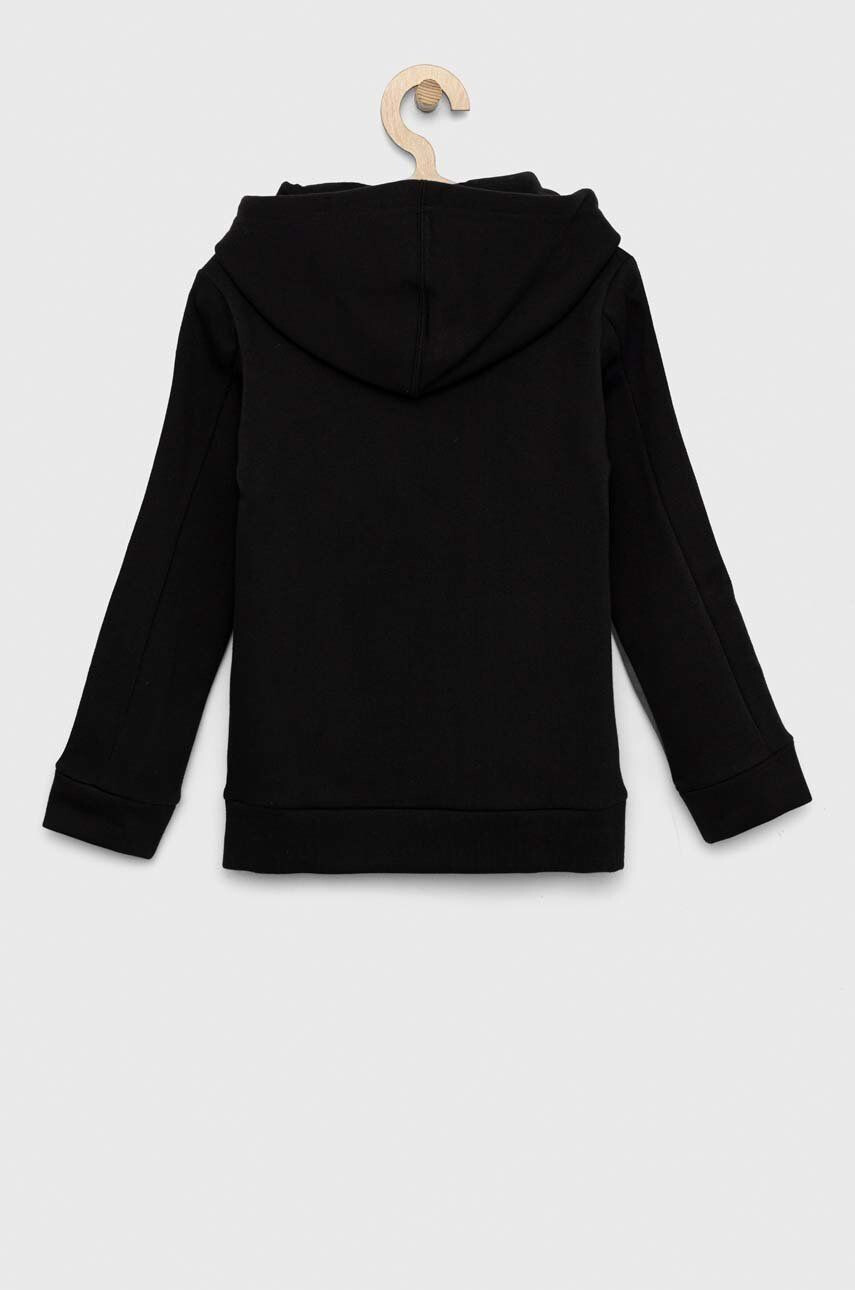 adidas Детски суичър U 3S CB HOODIE в черно с качулка с десен - Pepit.bg