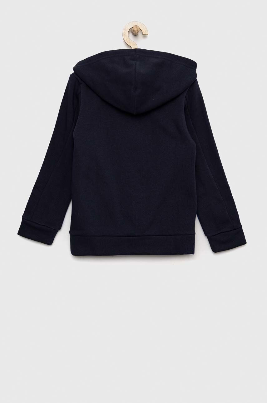 adidas Детски суичър U 3S CB HOODIE в тъмносиньо с качулка с десен - Pepit.bg