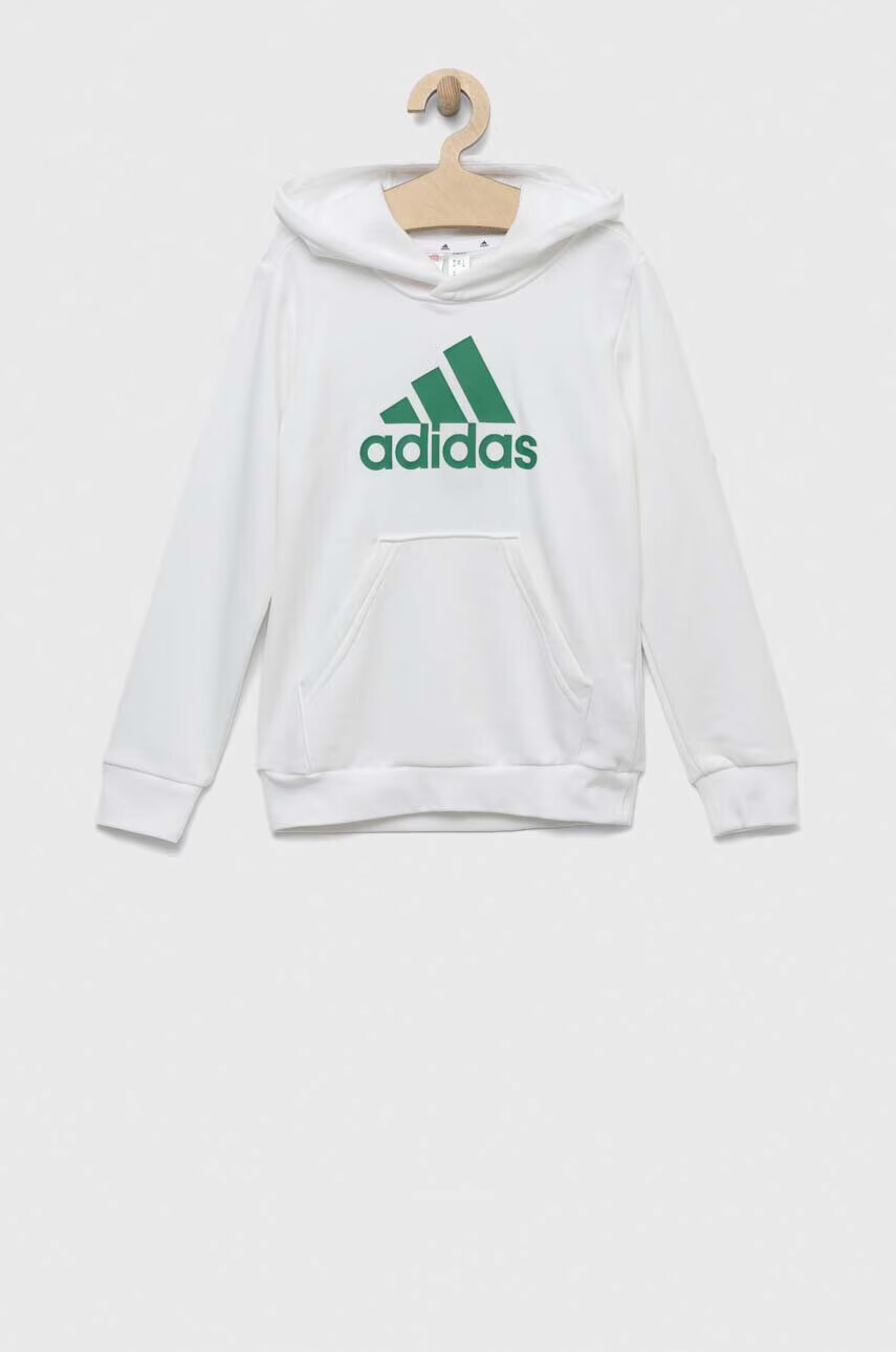 adidas Детски суичър U BL в синьо с качулка с принт - Pepit.bg