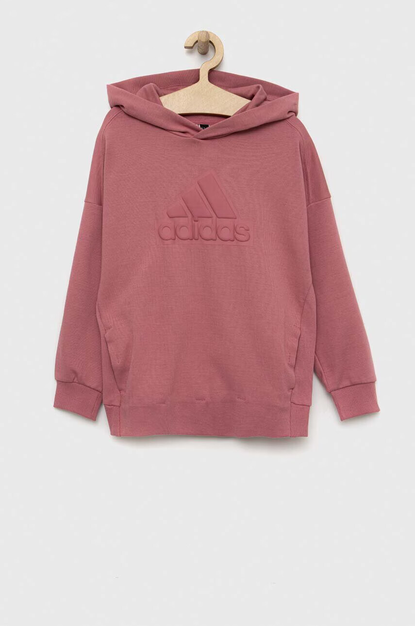 adidas Детски суичър U FI в розово с принт - Pepit.bg