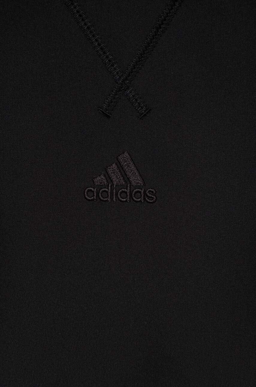 adidas Детски суичър U FLEECE HD в черно с качулка с изчистен дизайн - Pepit.bg