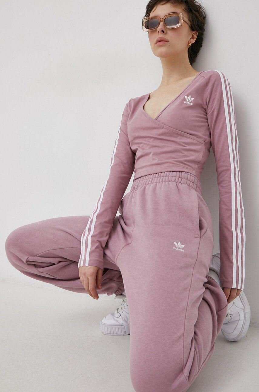 adidas Originals Блуза с дълги ръкави HE4957 в розово - Pepit.bg