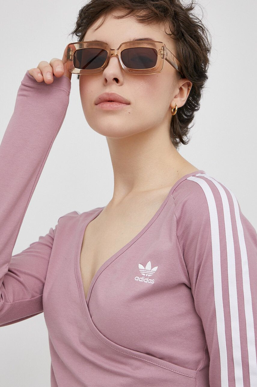 adidas Originals Блуза с дълги ръкави HE4957 в розово - Pepit.bg