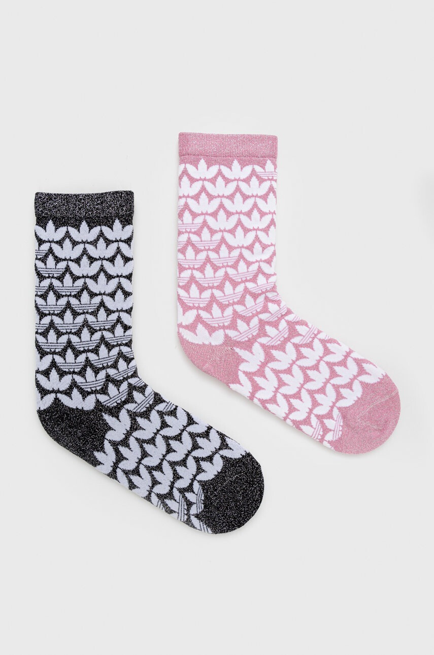 adidas Originals Чорапи (2-pack) в розово - Pepit.bg