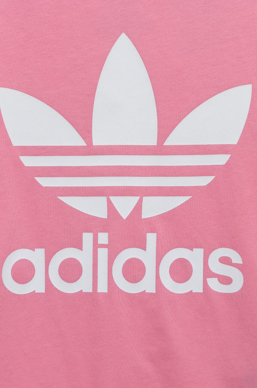 adidas Originals Детска памучна тениска в розово - Pepit.bg