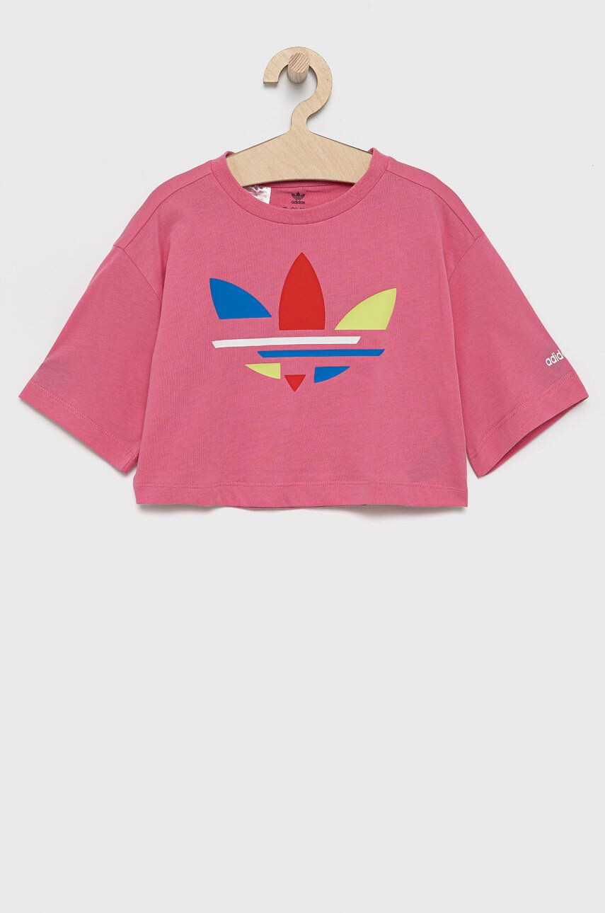 adidas Originals Детска памучна тениска H32350 - Pepit.bg