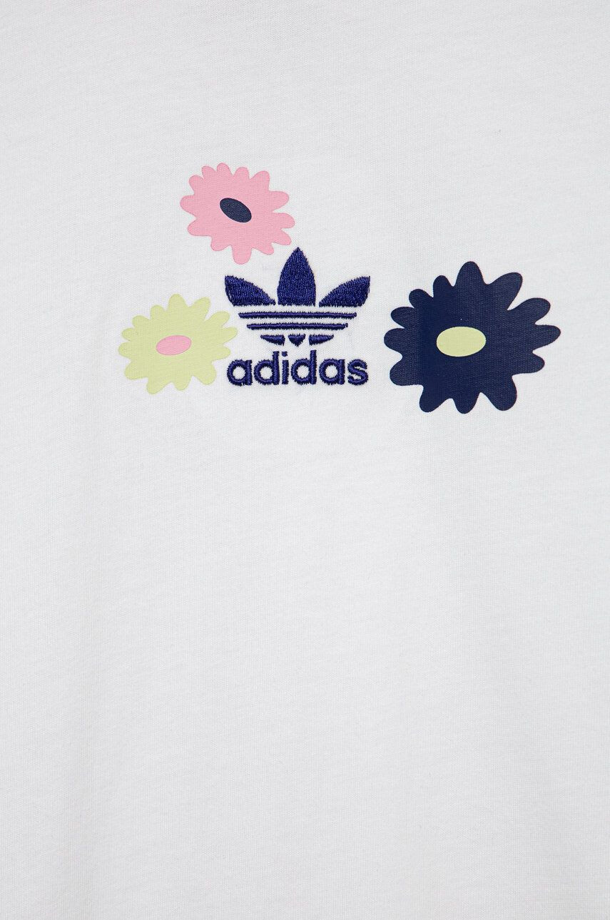 adidas Originals Детска памучна тениска в бяло - Pepit.bg