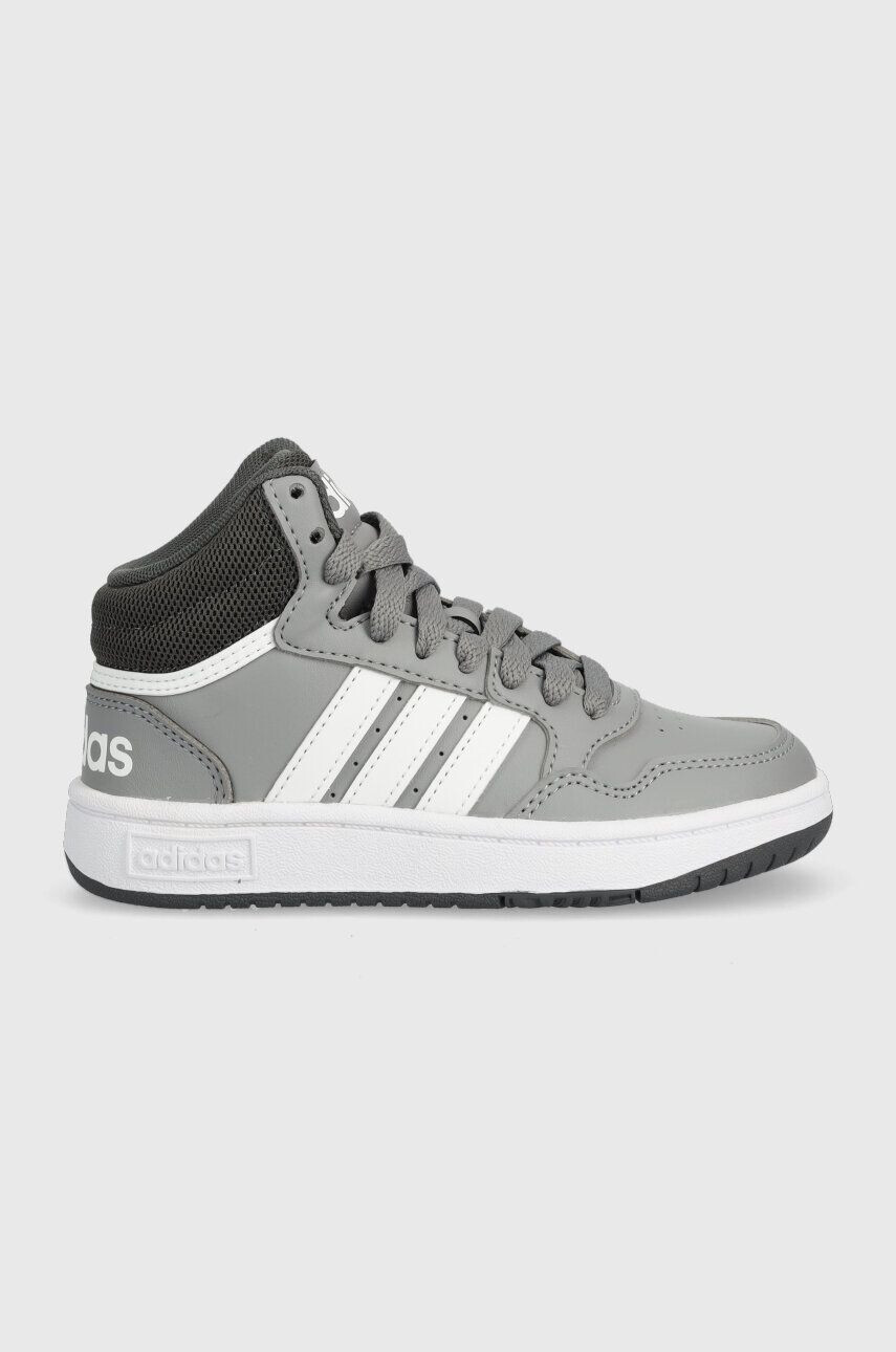 adidas Originals Детски маратонки HOOPS MID 3.0 K в сиво - Pepit.bg