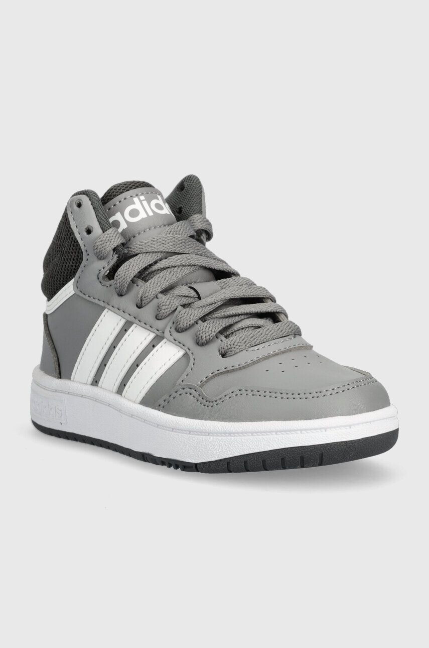 adidas Originals Детски маратонки HOOPS MID 3.0 K в сиво - Pepit.bg