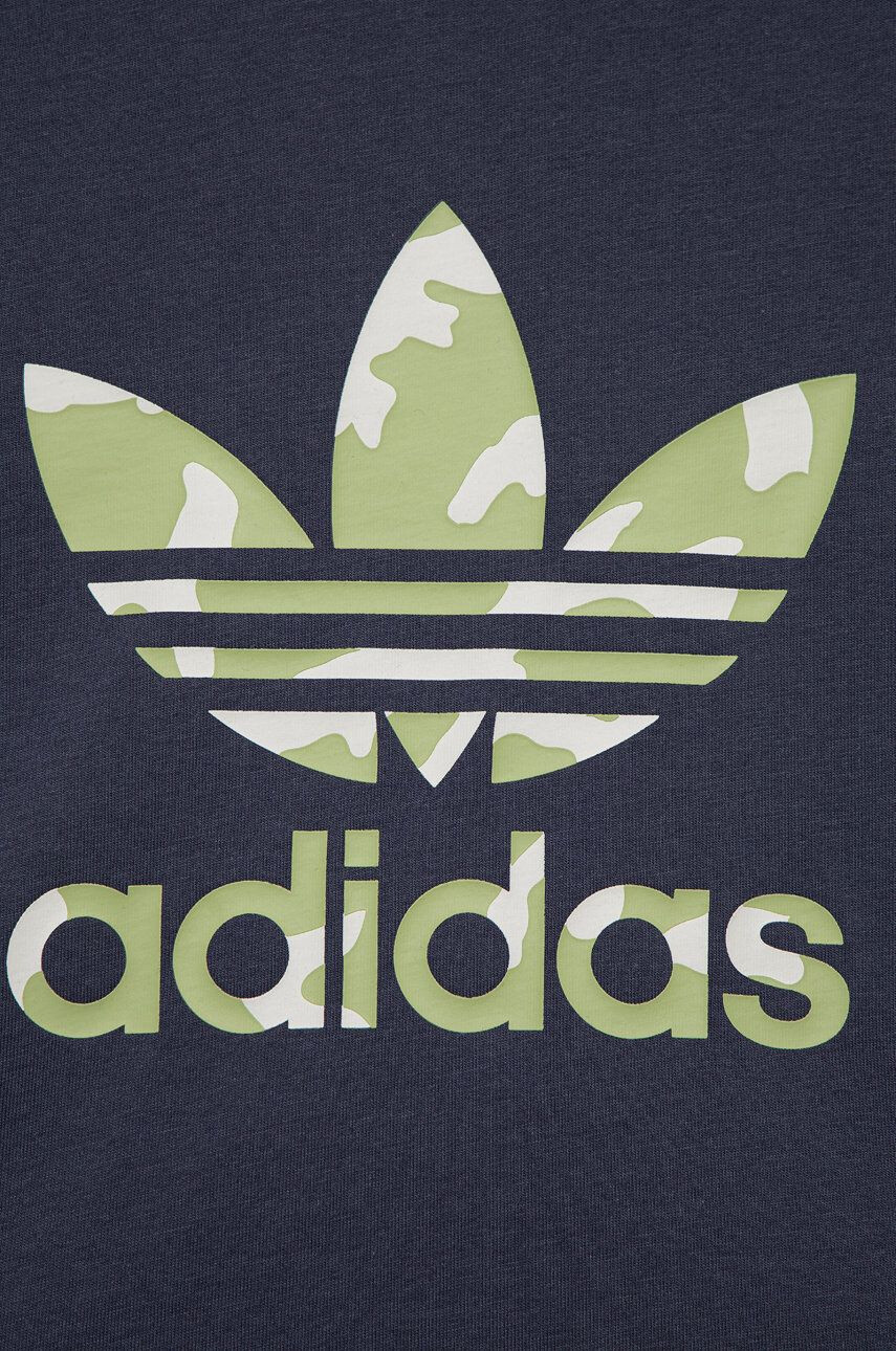 adidas Originals Детски памучен комплект HE6928 в тъмносиньо - Pepit.bg