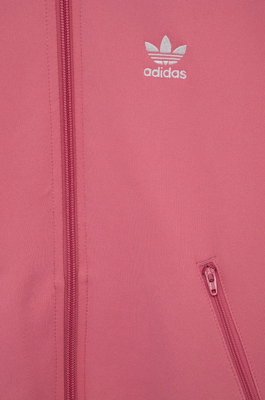 adidas Originals Детски памучен суичър H34591 в розово с апликация - Pepit.bg