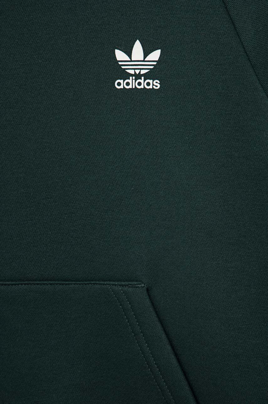 adidas Originals Детски суичър в зелено с качулка с изчистен дизайн - Pepit.bg