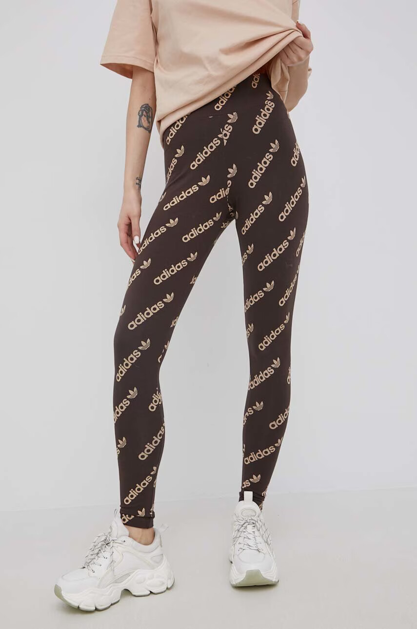 adidas Originals Клин HM4875 дамско в кафяво с десен - Pepit.bg