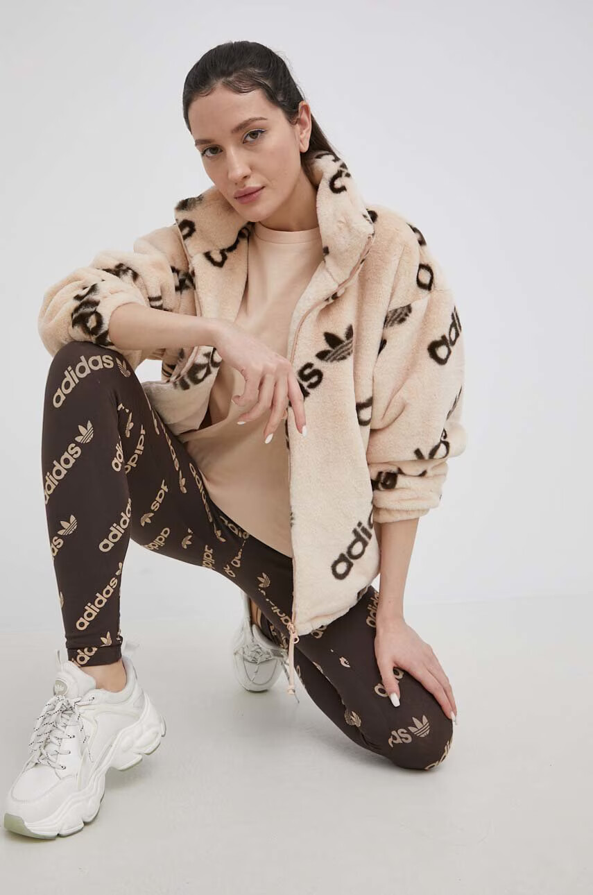 adidas Originals Клин HM4875 дамско в кафяво с десен - Pepit.bg