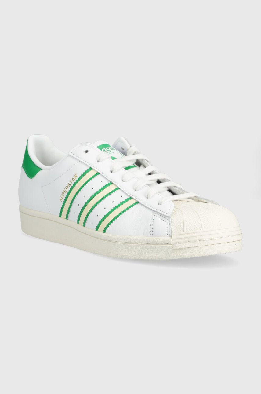 adidas Originals Кожени маратонки Superstar в бяло - Pepit.bg