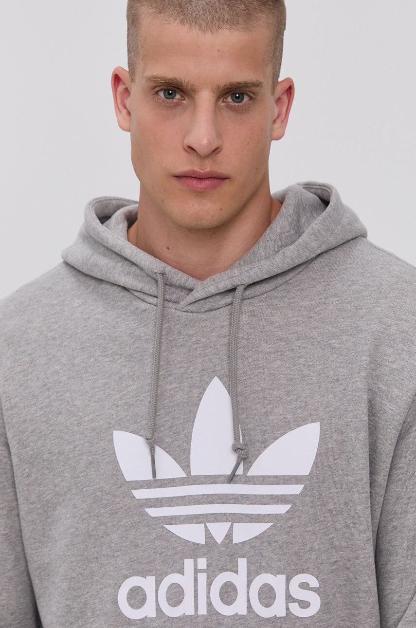 adidas Originals Памучен суичър H06669 мъжки в сиво с принт - Pepit.bg