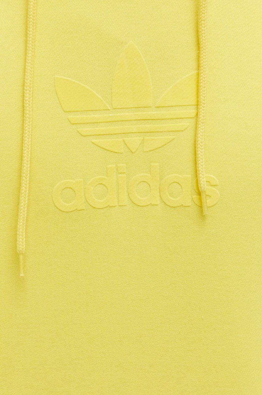 adidas Originals Памучен суичър в жълто с принт - Pepit.bg