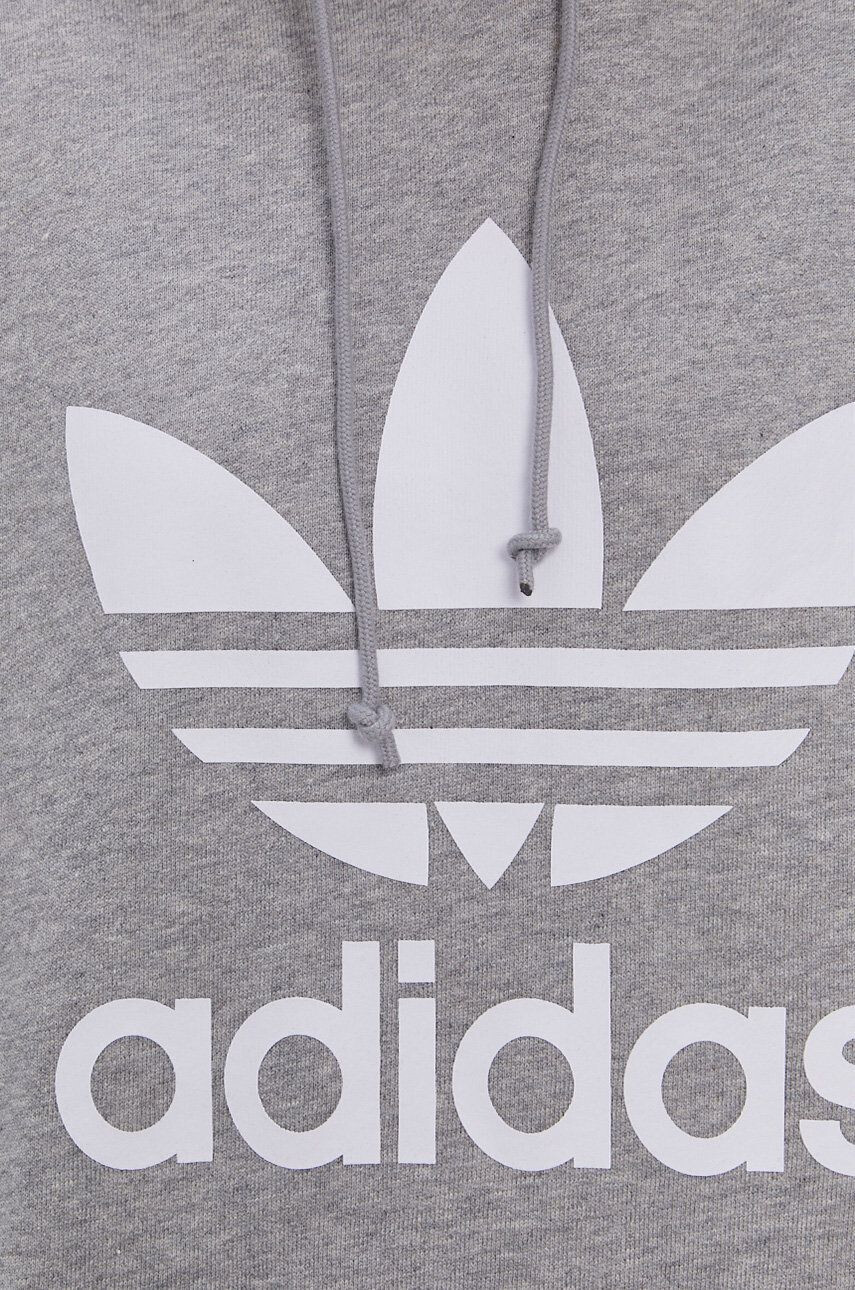 adidas Originals Памучен суичър HC9463 мъжка в кафяво с десен - Pepit.bg