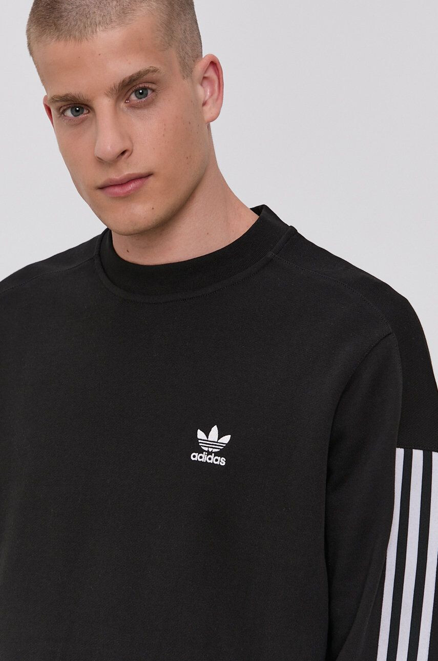 adidas Originals Памучен суичър H41315 в черно с принт - Pepit.bg