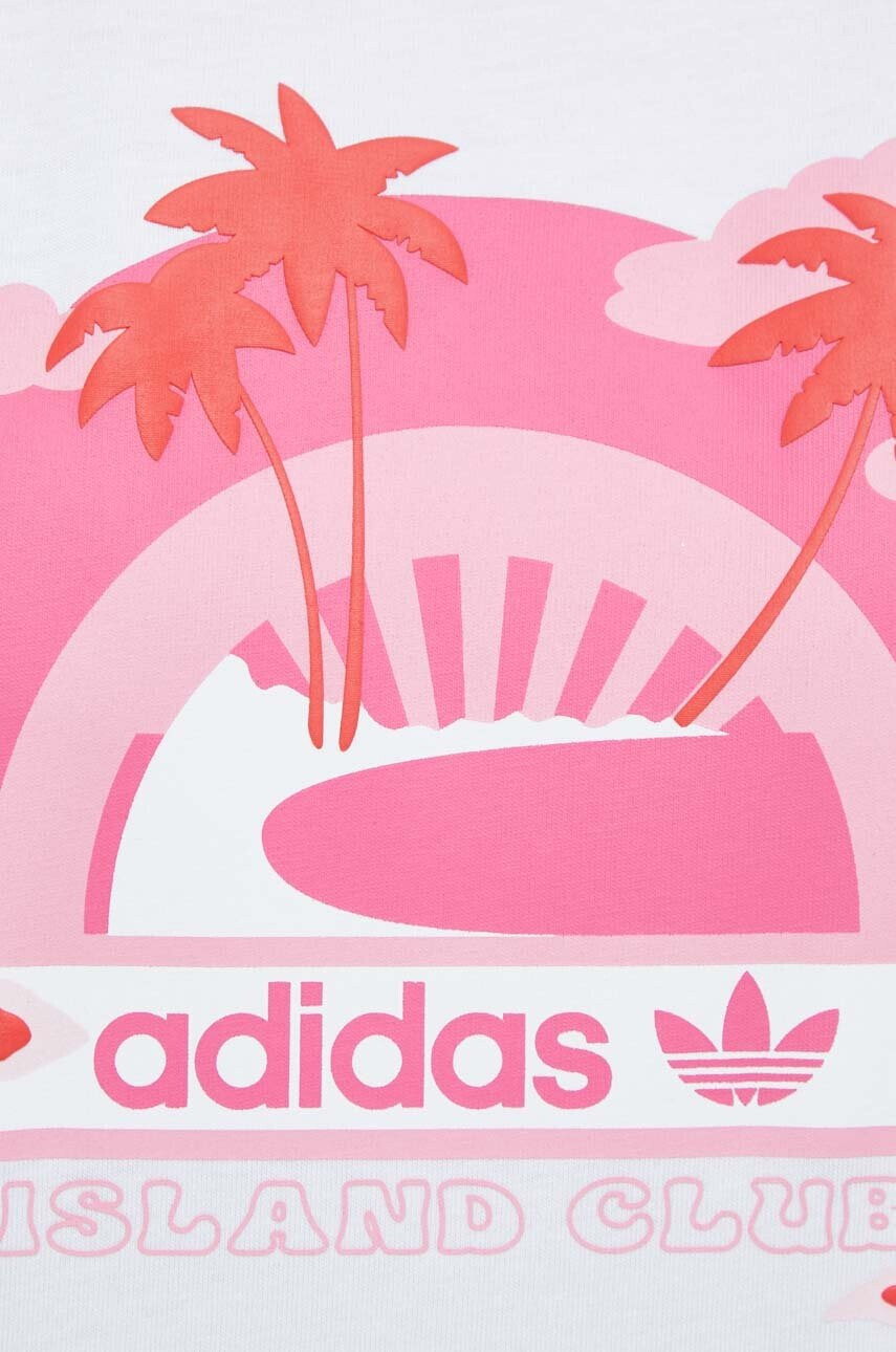adidas Originals Памучен топ в бяло - Pepit.bg